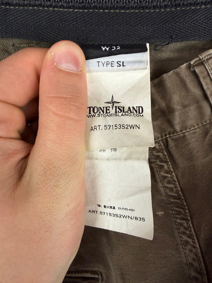 Pantaloni cargo marroni Stone Island - Taglia W32