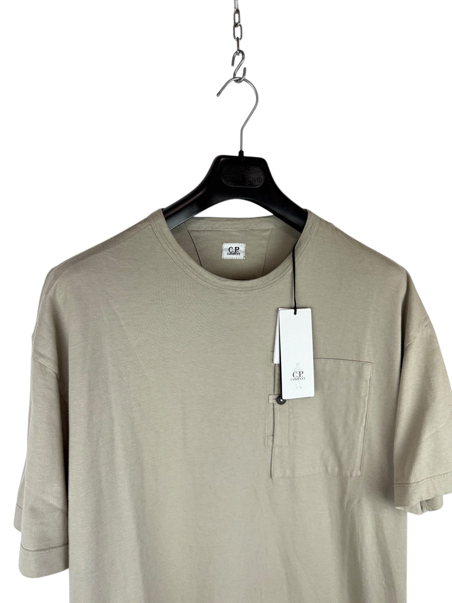 T-shirt grigia con taschino sul petto C.P. Company (nuova con cartellino) - Taglia XL
