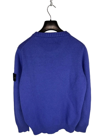 Maglione blu con logo frontale Stone Island - Taglia M
