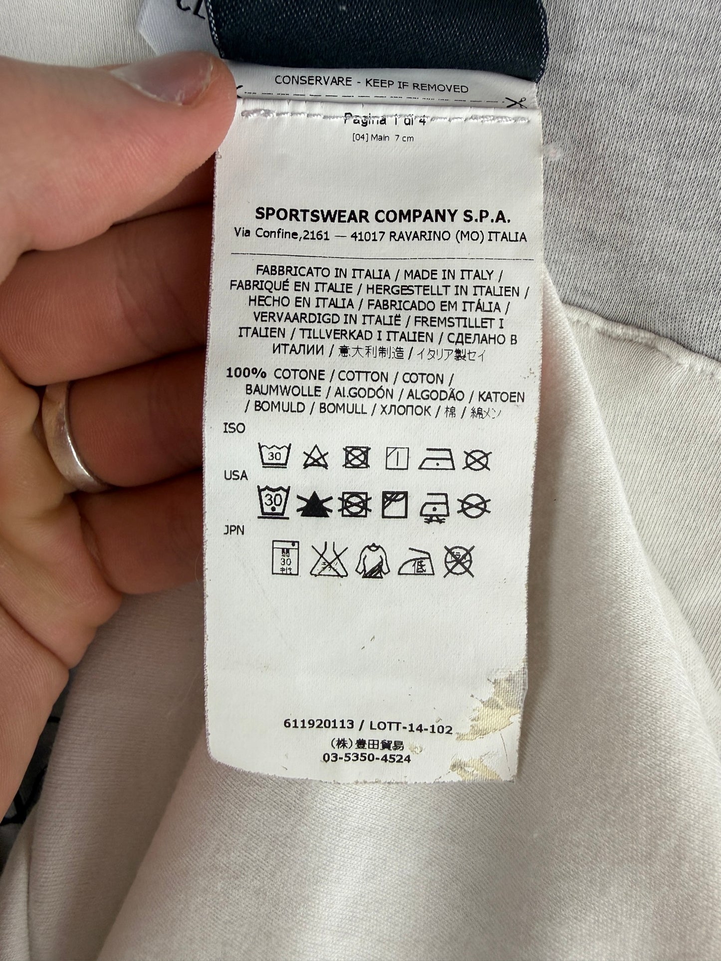 T-shirt bianca con stampa Shadow Project Stone Island - Taglia M