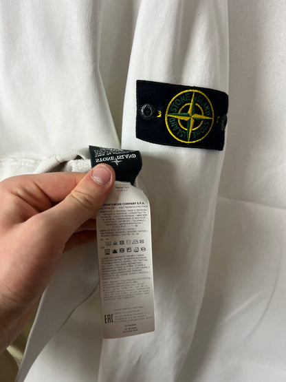 Felpa bianca con cappuccio Stone Island - Taglia XL