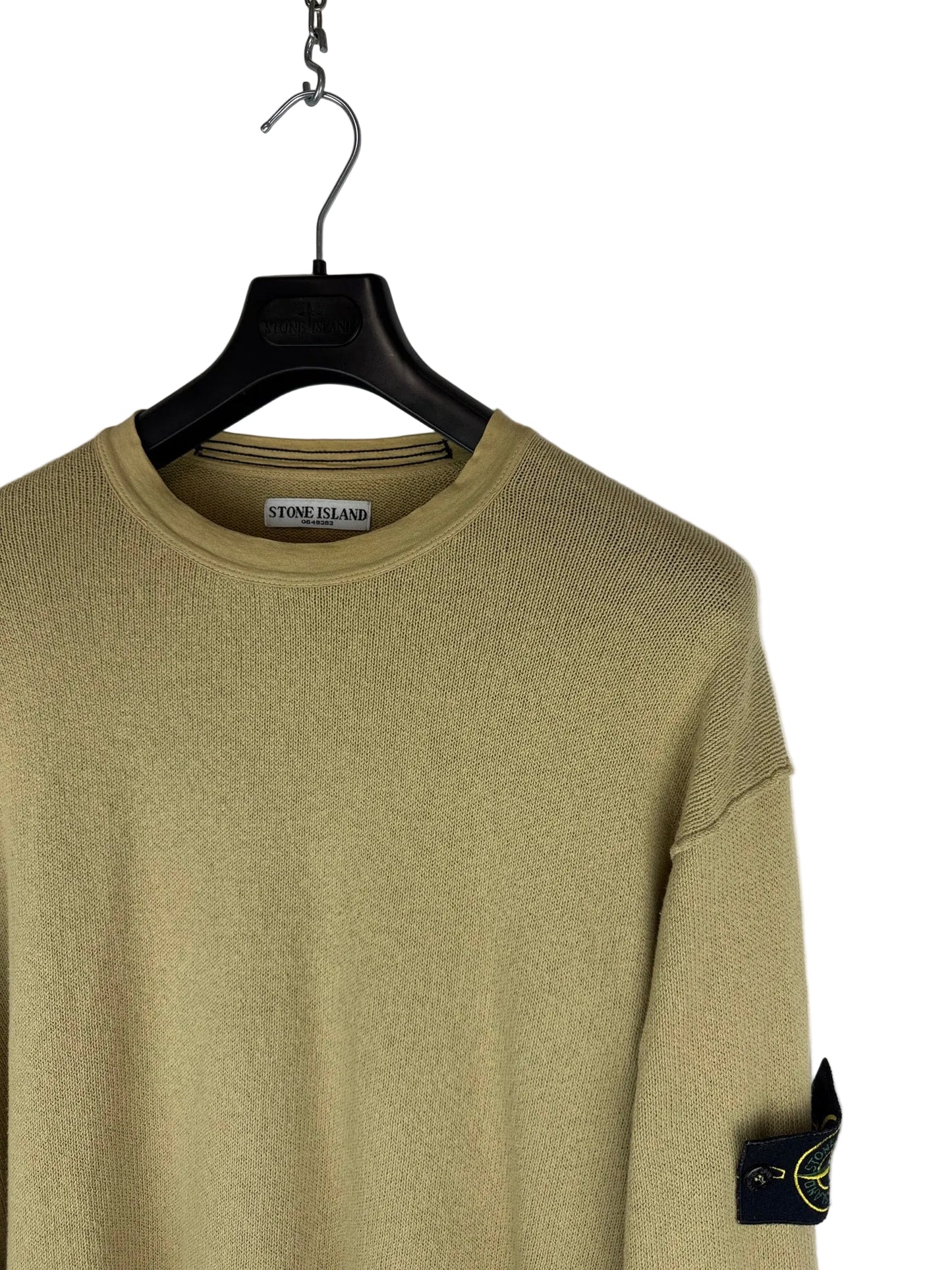 Maglione beige con righe sui polsini Stone Island - Taglia L