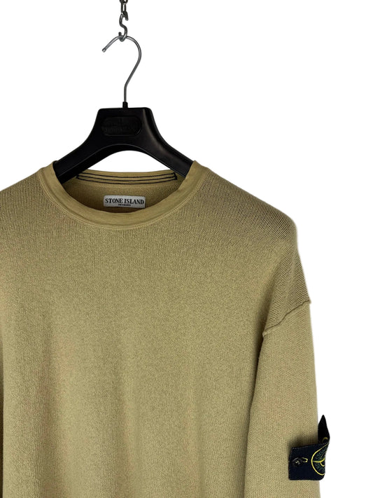 Maglione beige con righe sui polsini Stone Island - Taglia L
