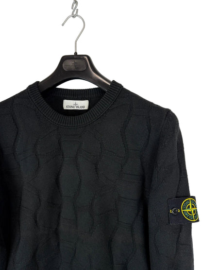 Maglione jacquard nero Stone Island - Taglia L