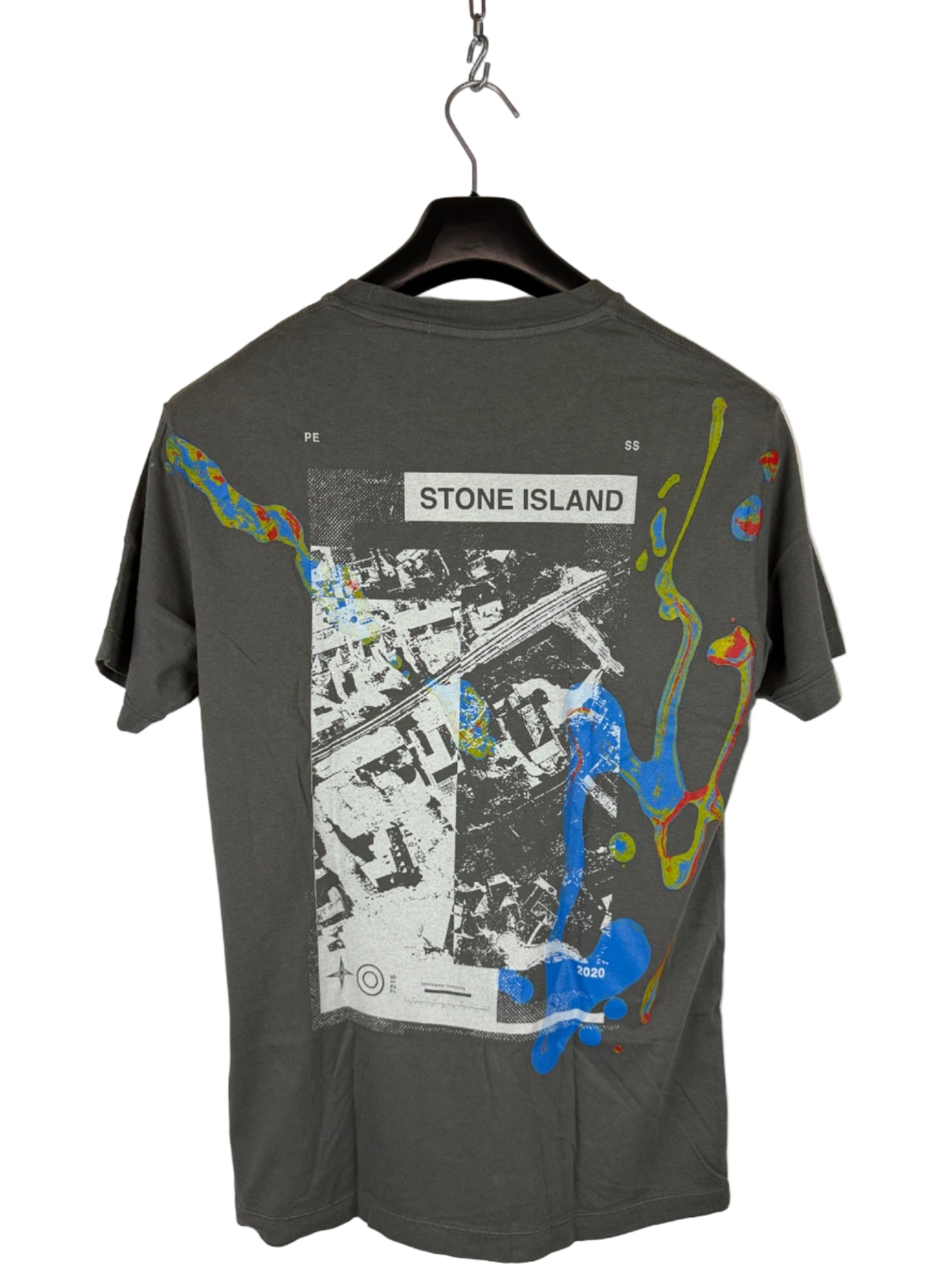 T-shirt grigia con fantasia Stone Island - Taglia M