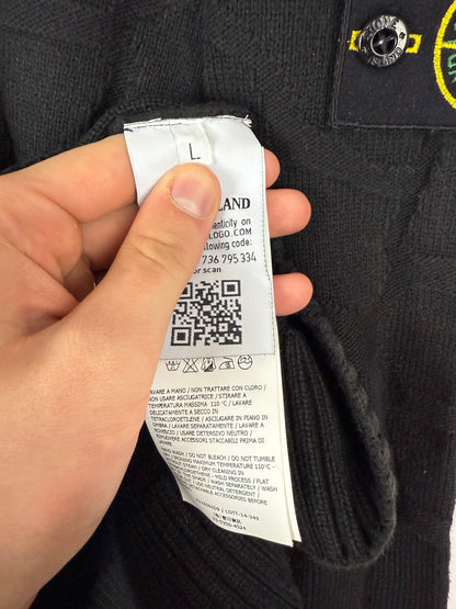 Maglione jacquard nero Stone Island - Taglia L