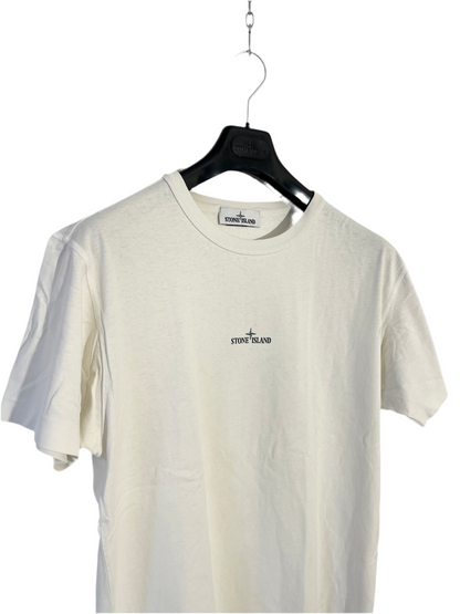 T-shirt bianca con stampa Stone Island - Taglia L