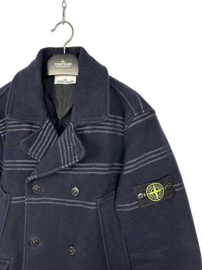 Giacca Panno Militare + Righe Reflective blu Stone Island - Taglia XL