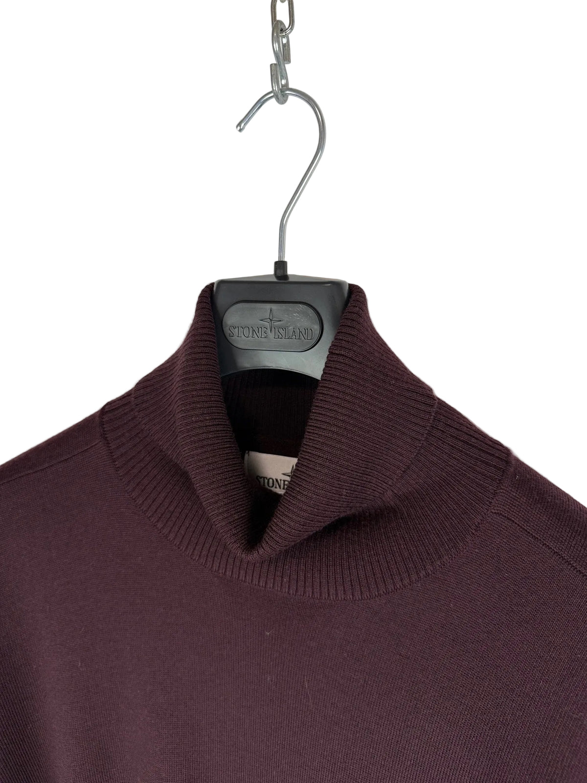 Bordeaux Stone Island Crewneck Sweater - Size L