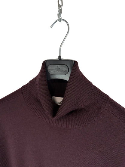 Bordeaux Stone Island Crewneck Sweater - Size L