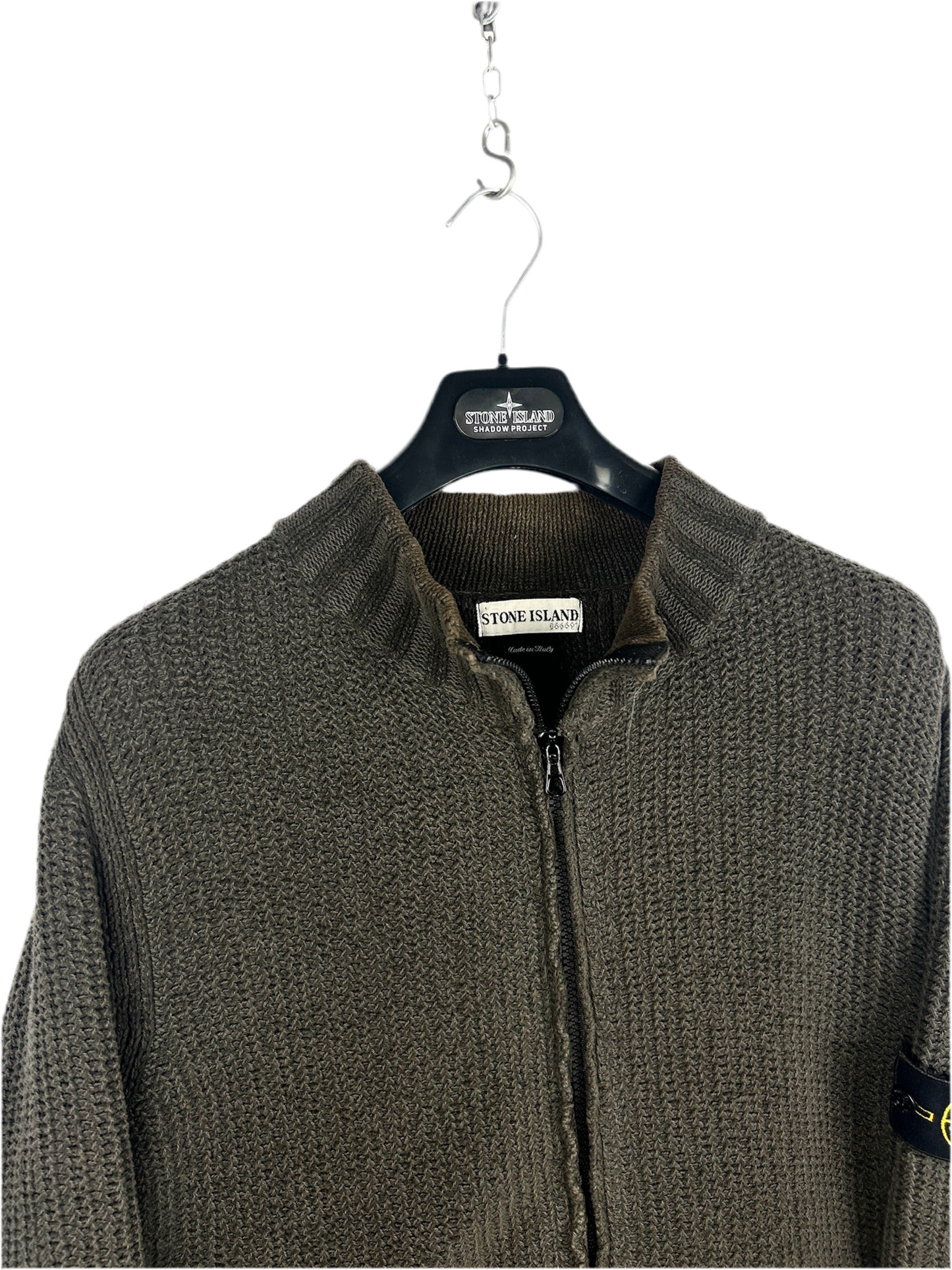Maglione Vintage marrone con zip Stone Island - Taglia XL