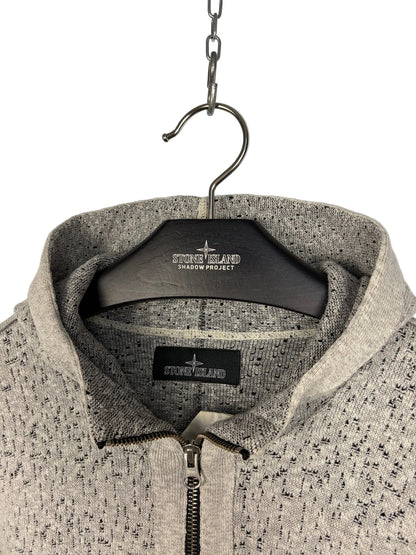 Felpa grigia con zip e cappuccio Stone Island Shadow Project - Taglia XL