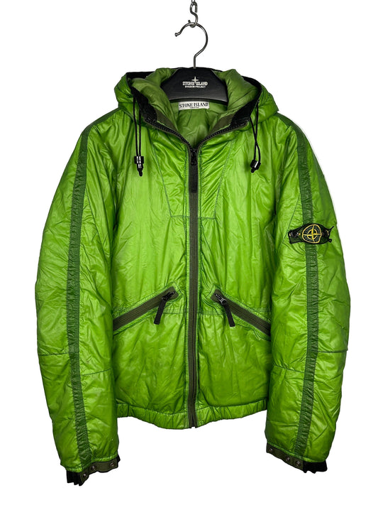 Giacca verde Mesh Badge Down Stone Island - Taglia S
