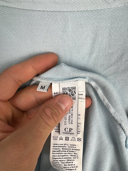 Felpa con zip e cappuccio azzurra C.P. Company (nuova con cartellino) - Taglia M
