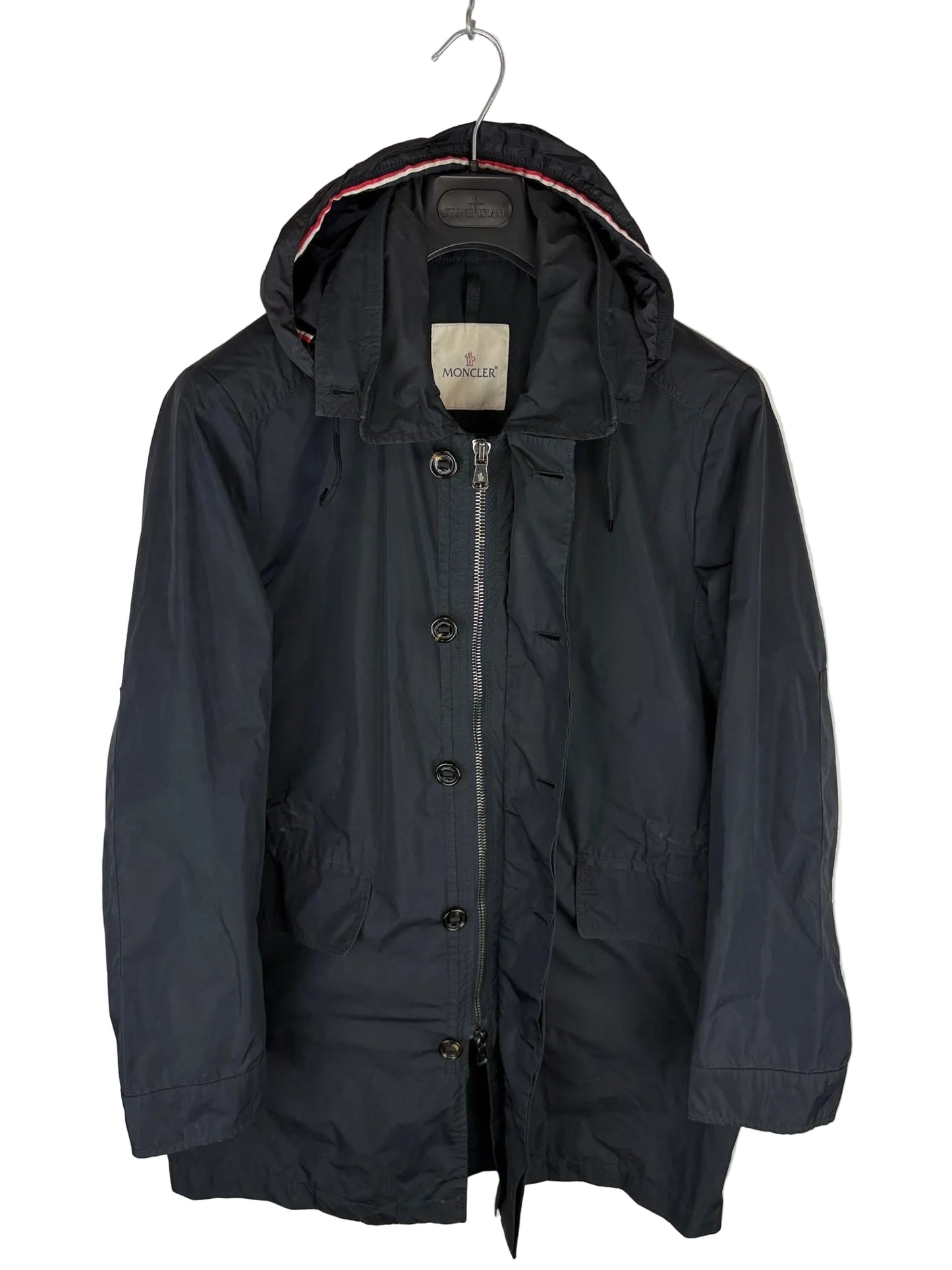 Giacca Ribermont blu navy con cappuccio a scomparsa Moncler - Taglia M