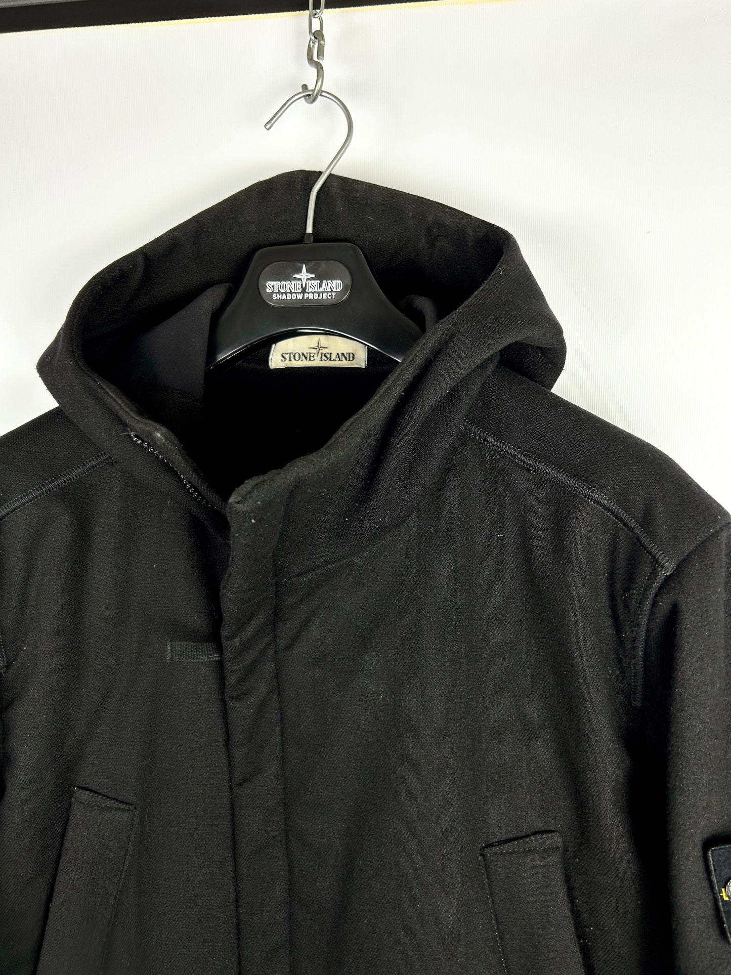 Giacca nera Stone Island "Panno-R 4L Stretch" - Taglia L