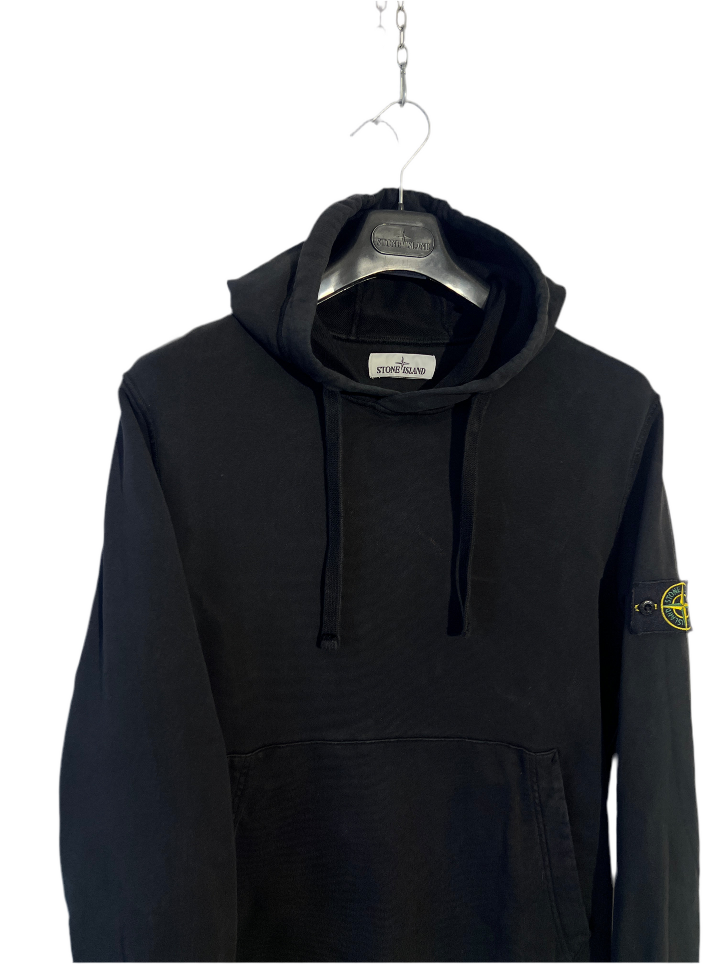Felpa nera con cappuccio Stone Island - Taglia L