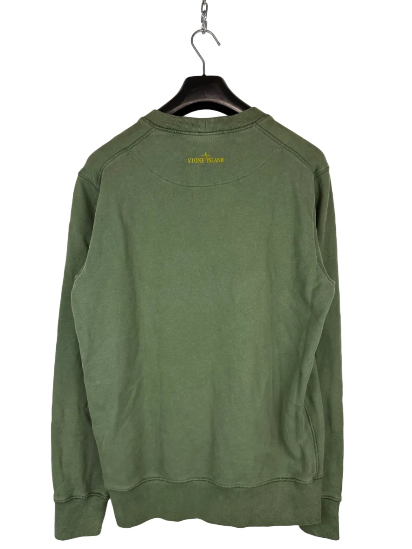 Felpa con logo in gomma 3D verde Stone Island - Taglia M