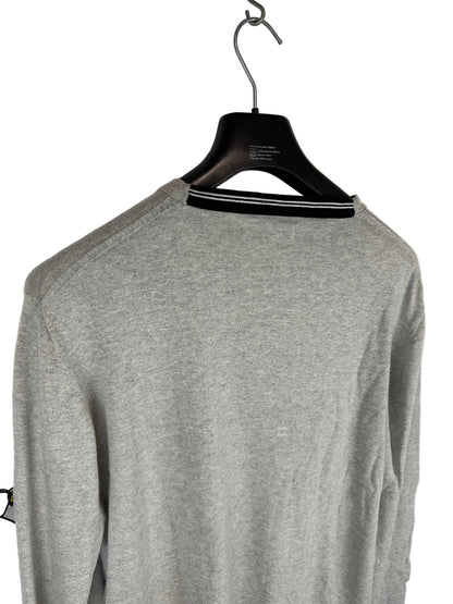 Maglione leggero grigio con Mesh Badge Stone Island - Taglia 3XL
