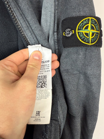 Cardigan grigio con trattamento Dust Colour Stone Island - Taglia L