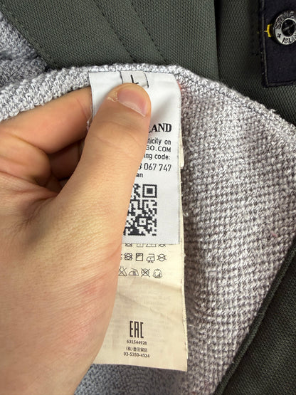 Giacca Soft Shell-R Terry verde petrolio con zip e cappuccio Stone Island - Taglia L