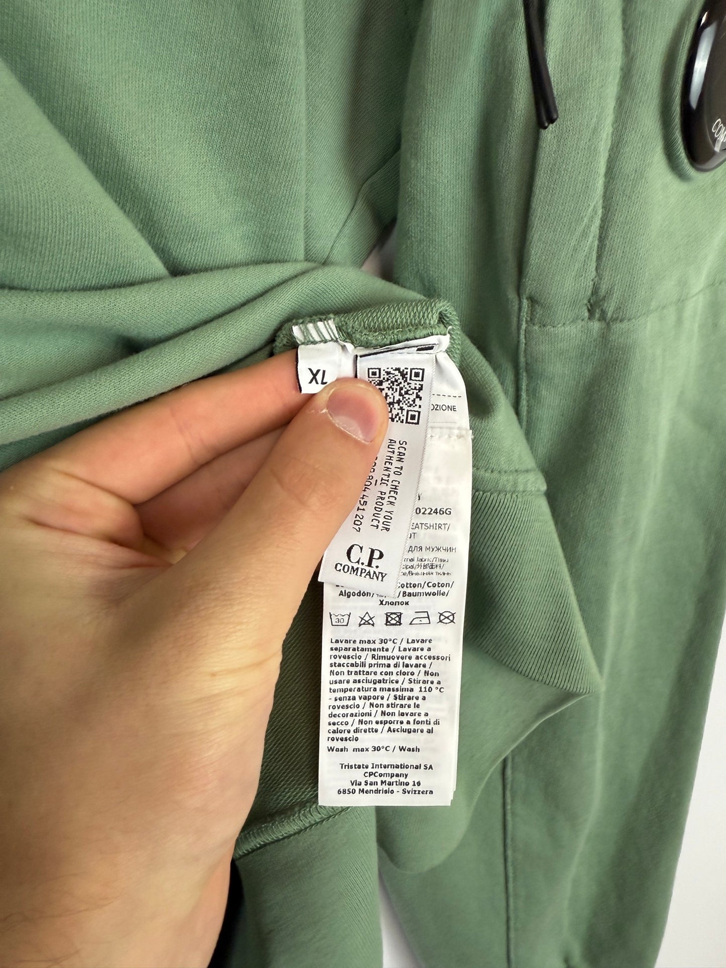 Felpa verde C.P. Company (nuova con cartellino) - Taglia XL