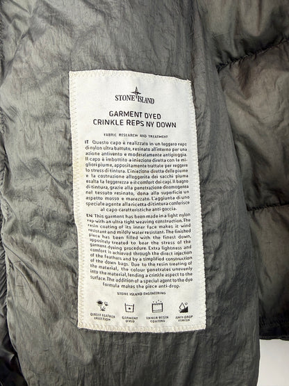 Giacca grigia Garment Dyed Crinkle Reps NY Down Stone Island - Taglia L