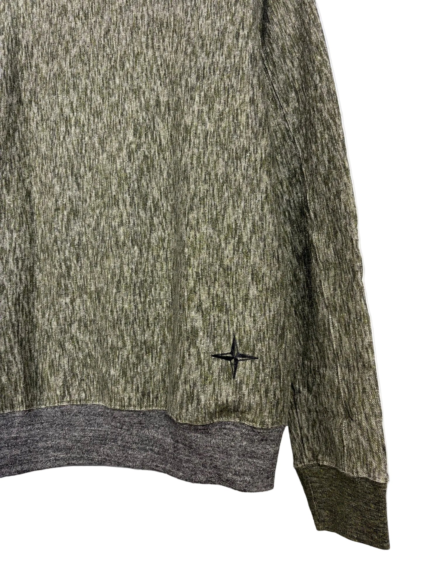 Maglione a collo alto a mezza zip verde Stone Island (nuovo con cartellino) - Taglia L