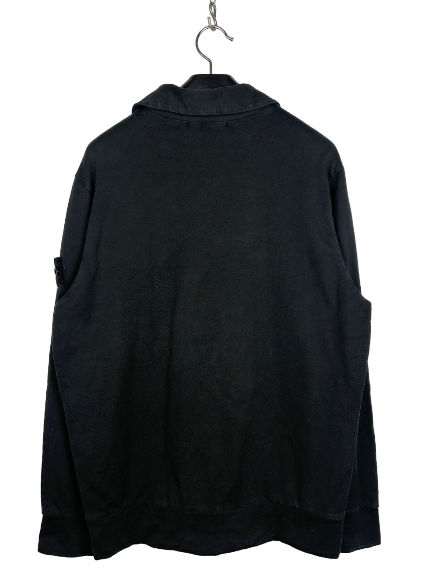 Felpa nera Ghost a mezza zip Stone Island - Taglia M