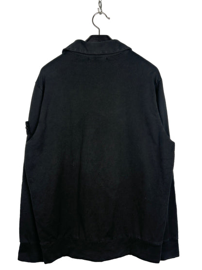 Felpa nera Ghost a mezza zip Stone Island - Taglia M