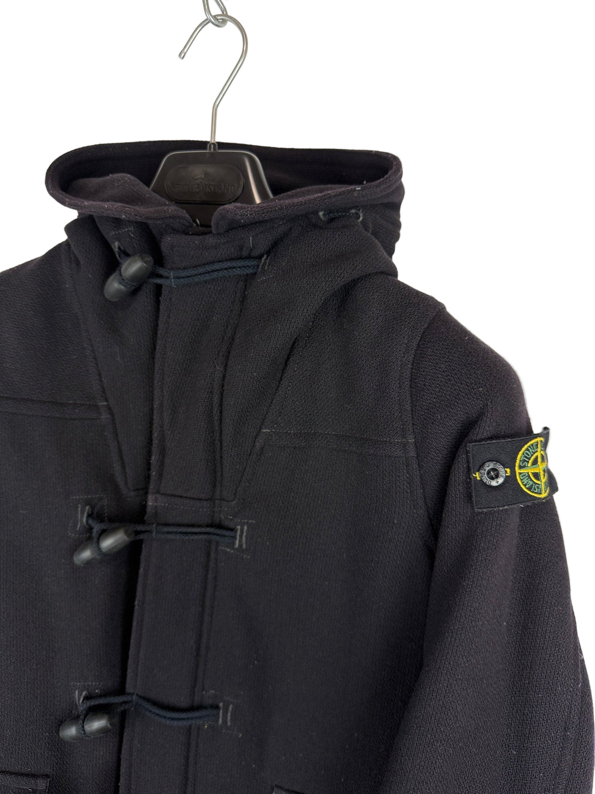 Black Stone Island duffle coat with toggle fastenings – Junior size (8 years, 128cm)