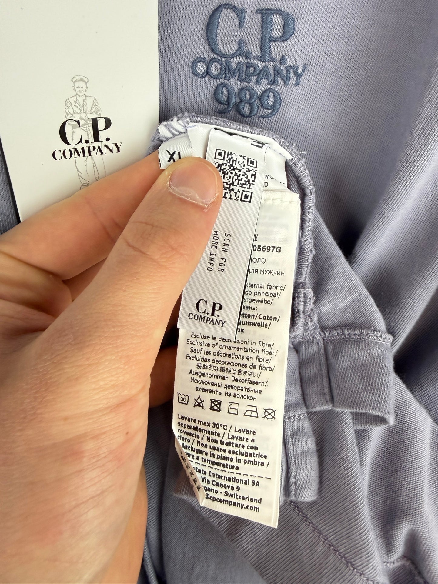 Polo viola C.P. Company (nuova con cartellino) - Taglia XL