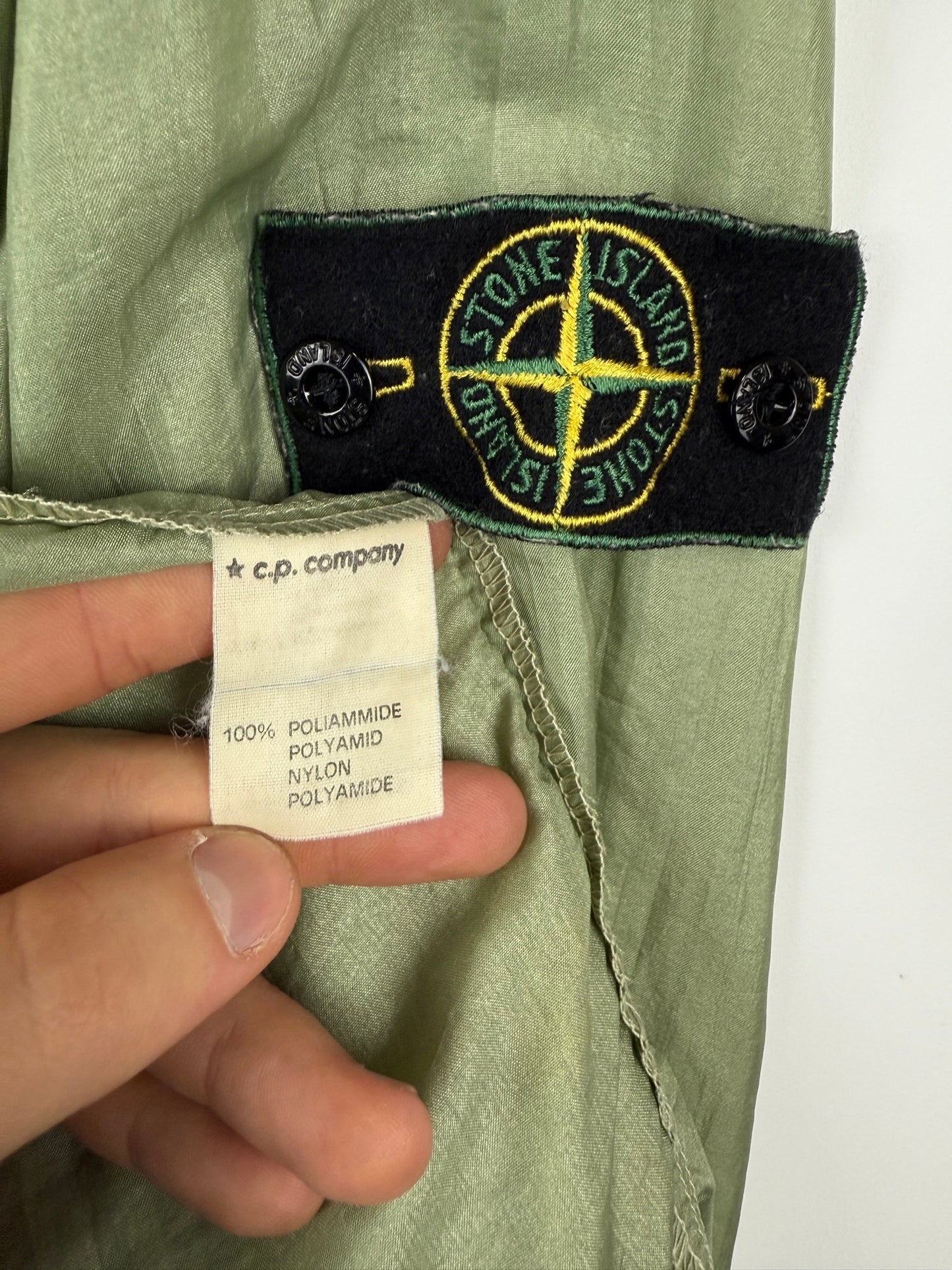 Giacca verde in Nylon Vintage 1988 Stone Island - Taglia M
