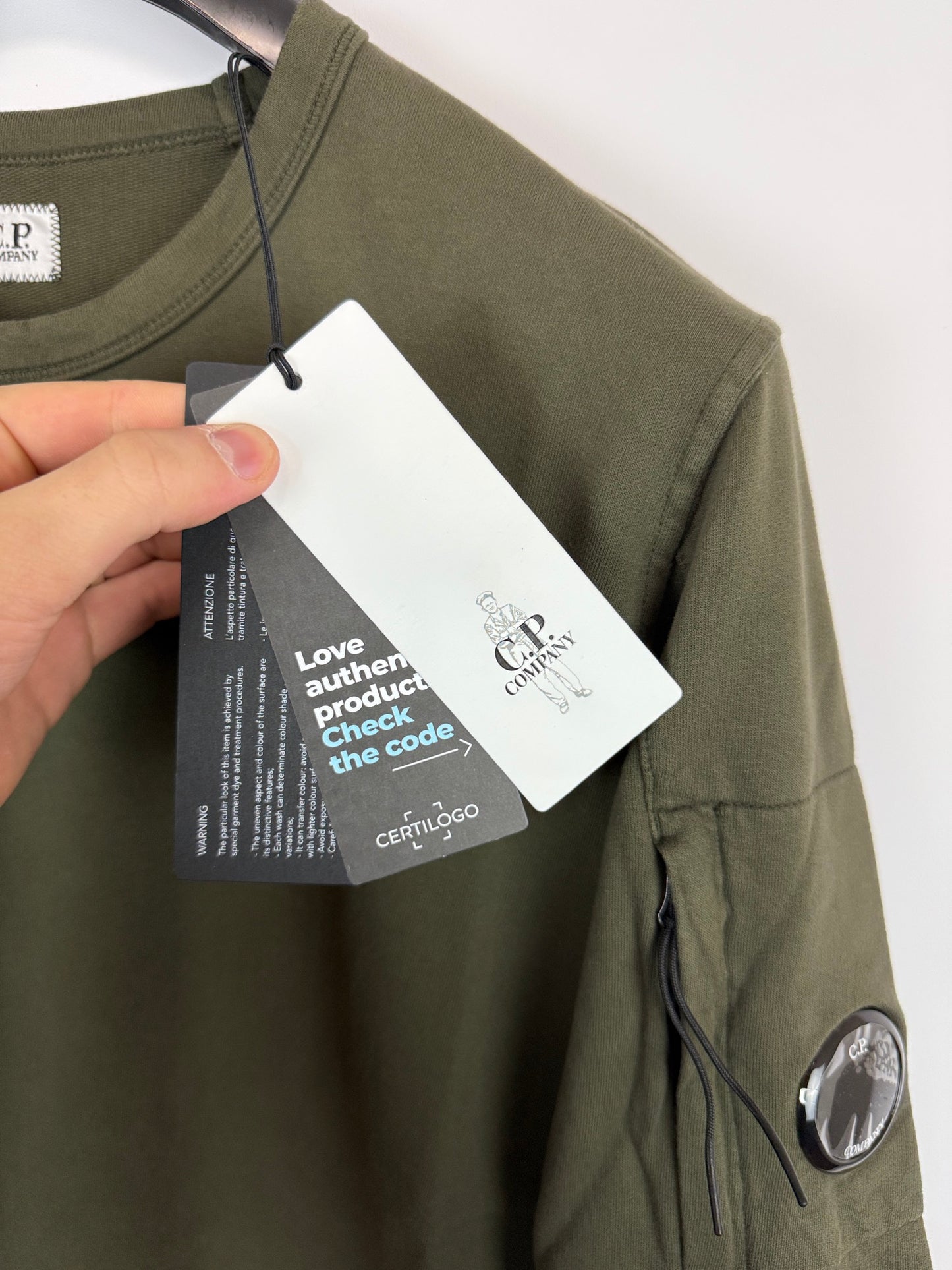 Felpa verde oliva C.P. Company (nuova con cartellino) - Taglia S