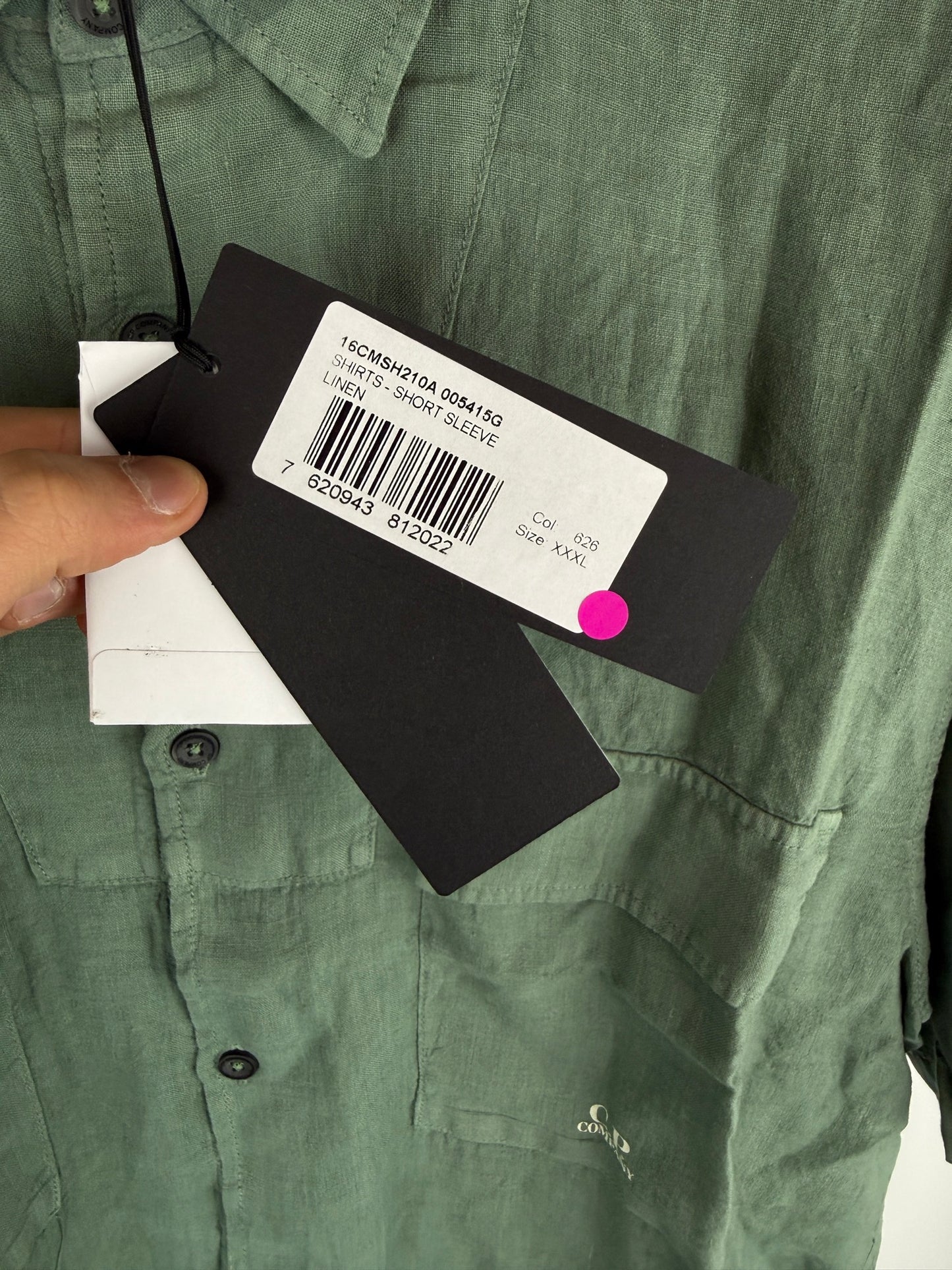 Camicia verde con taschini sul petto C.P. Company (nuova con cartellino) - Taglia 3XL