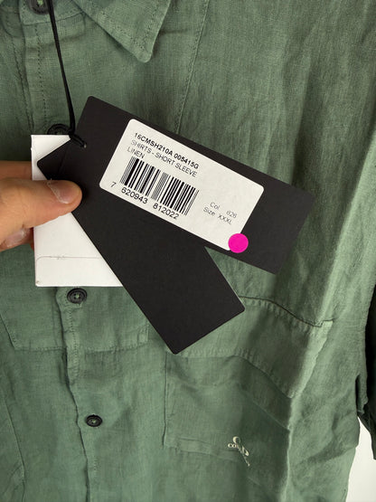 Camicia verde con taschini sul petto C.P. Company (nuova con cartellino) - Taglia 3XL