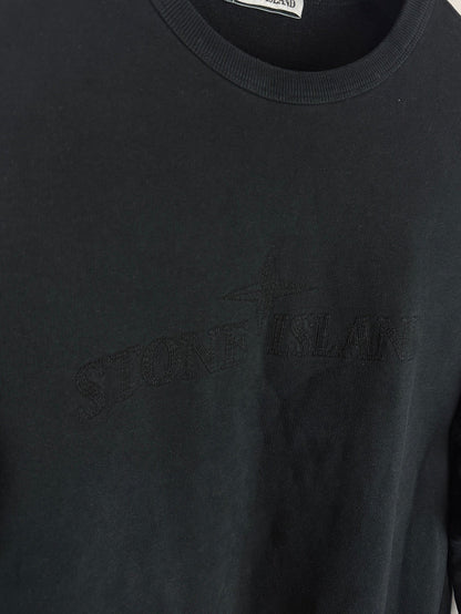 Felpa nera con logo Stone Island - Taglia M