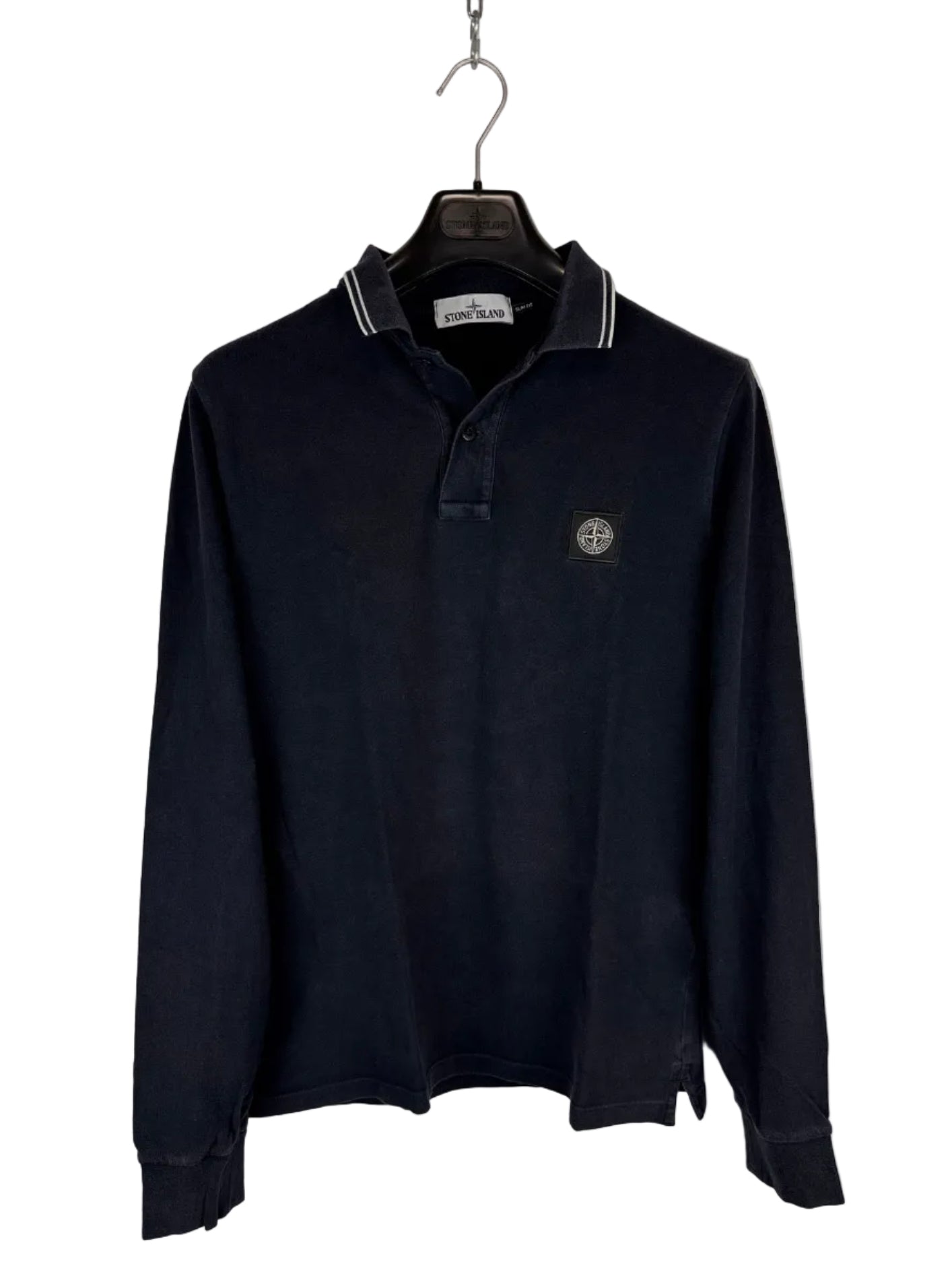 Polo blu a maniche lunghe Stone Island - Taglia M