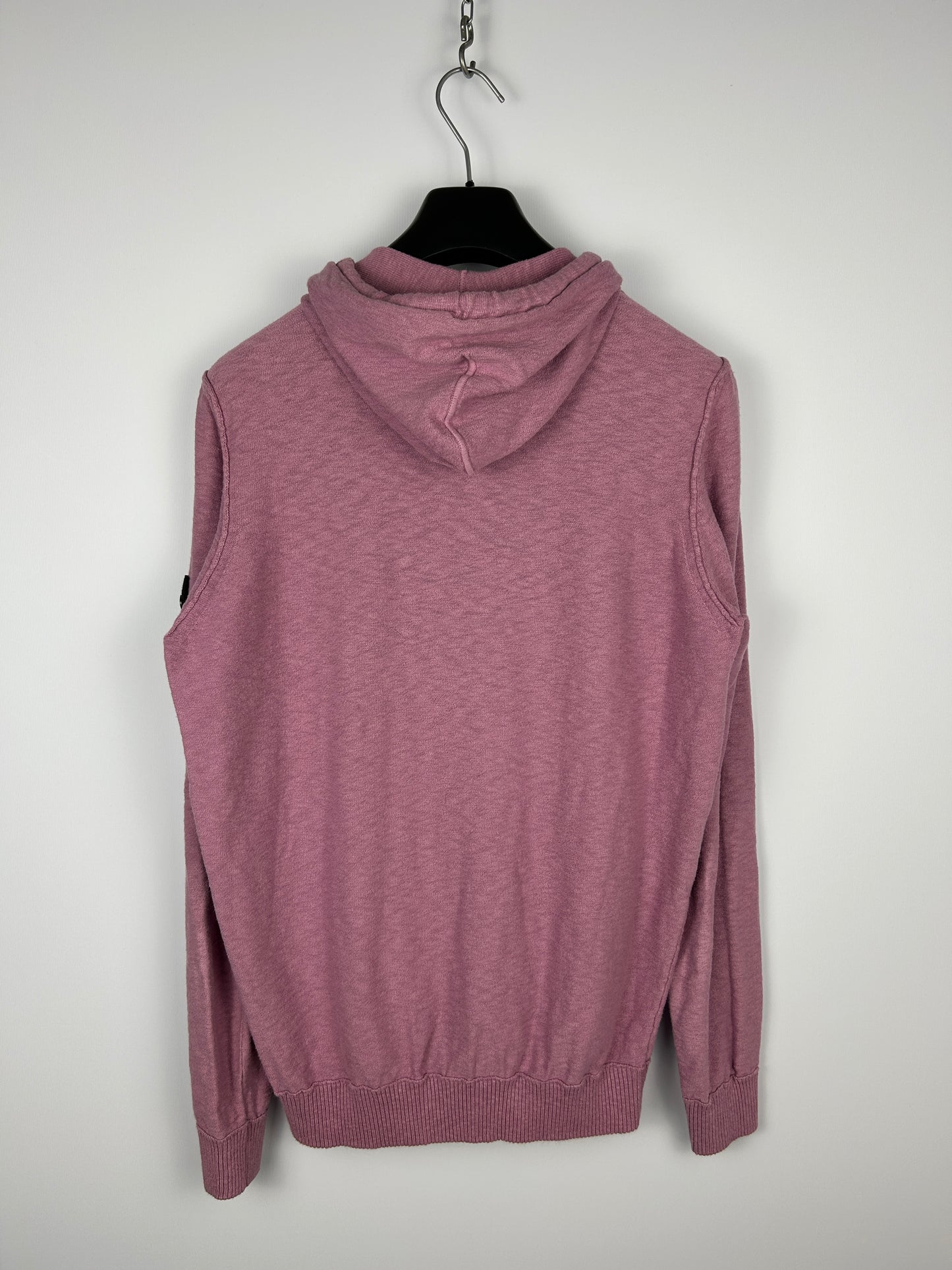 Felpa in maglieria con cappuccio rosa Stone Island - Taglia M
