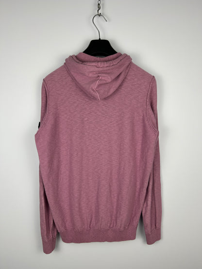 Felpa in maglieria con cappuccio rosa Stone Island - Taglia M