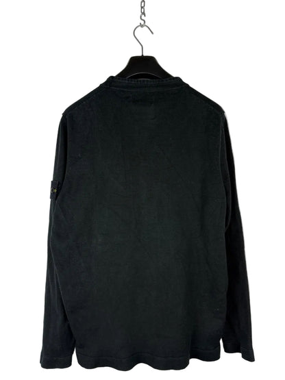 Maglione nero con taschino sul petto Stone Island - Taglia L