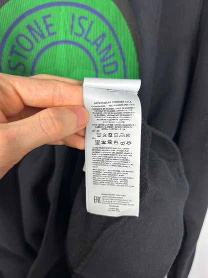 Felpa con logo in gomma 3D nera Stone Island - Taglia XL