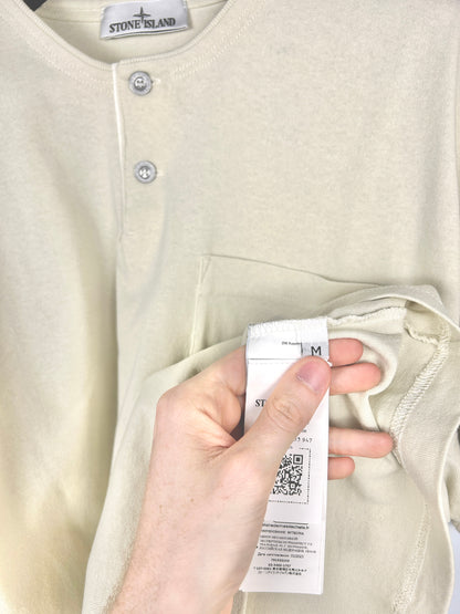 T-shirt bianco panna Stone Island Marina - Taglia M