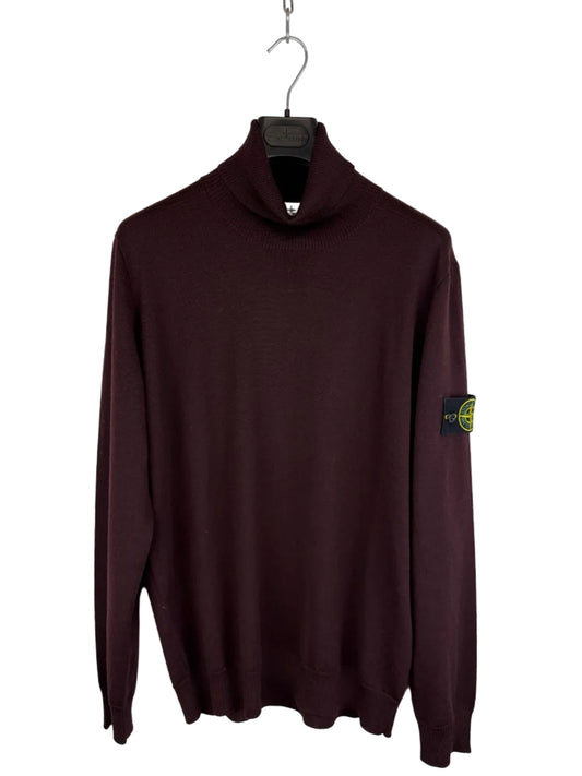 Maglione dolcevita bordeaux Stone Island - Taglia L