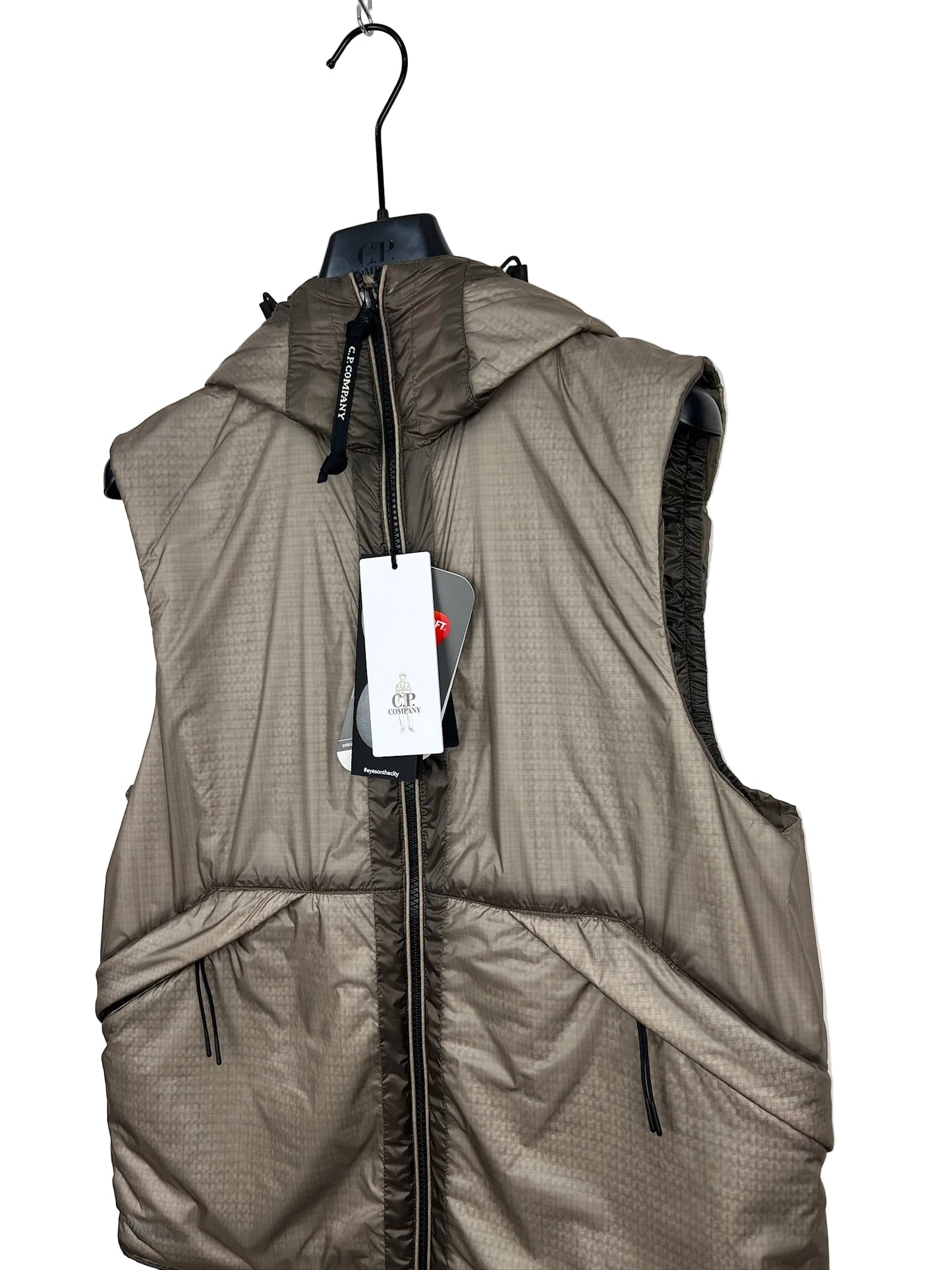 Giacca smanicato Goggle Nada Shell con chiusura a zip C.P. Company (nuova con cartellino) - Taglia S