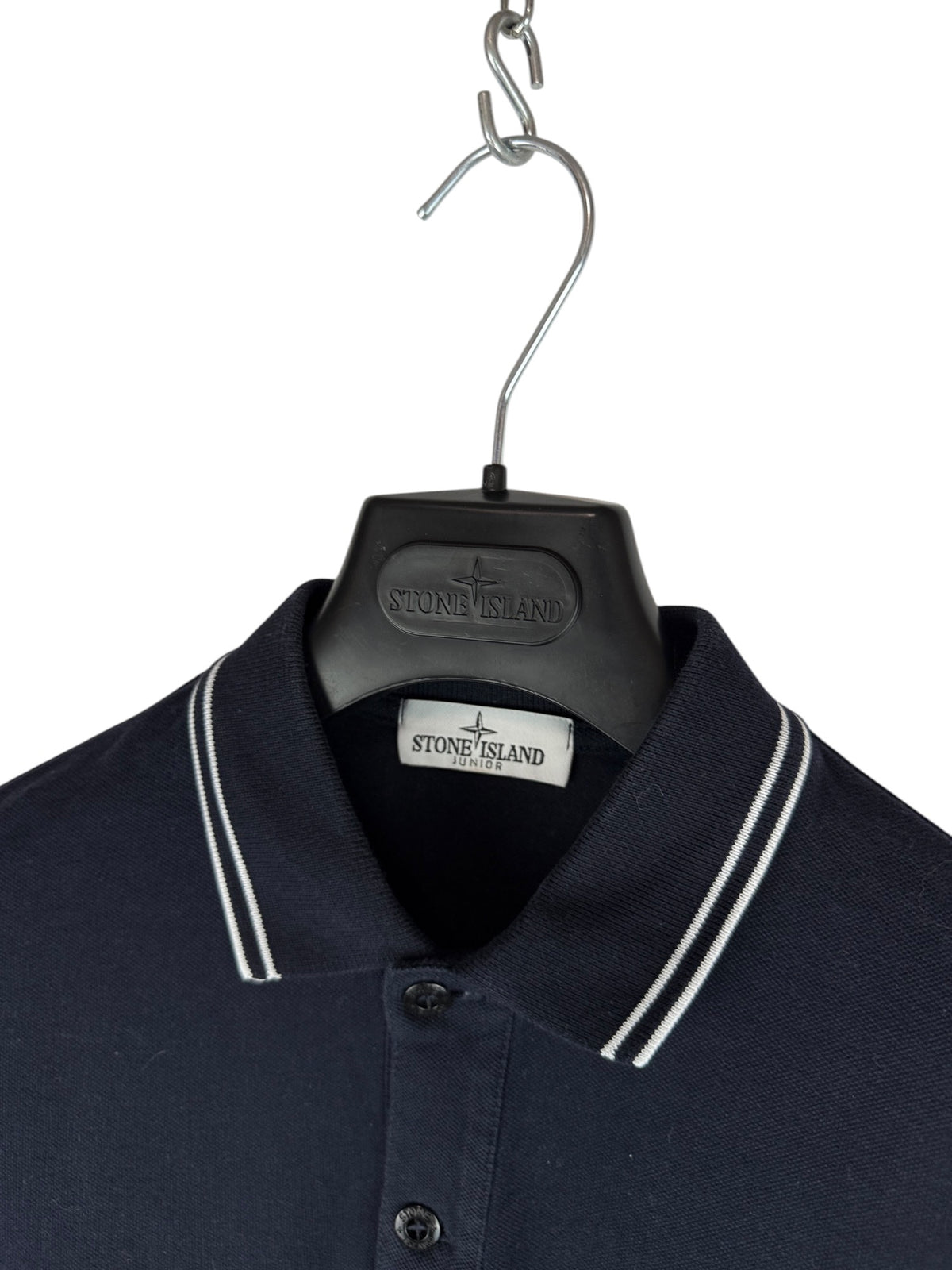 Stone Island Long-Sleeve Blue Polo Shirt - Junior Size (164cm, 14 Years)