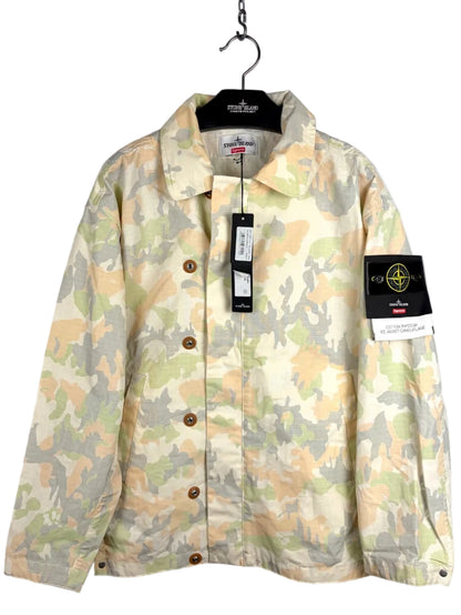 Supreme X Stone Island Camo Cotton Ripstop Reactive Ice Jacket (nuova con cartellino) - Taglia M