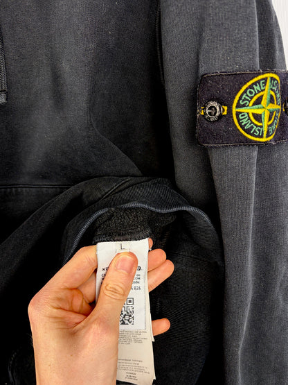 Felpa nera con cappuccio Stone Island - Taglia M