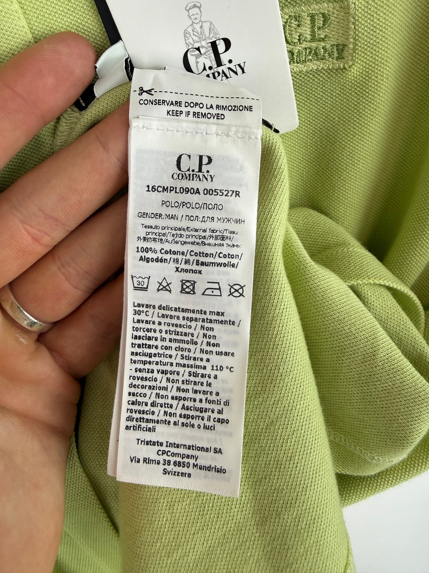 Polo verde C.P. Company (nuova con cartellino) - Taglia XXL