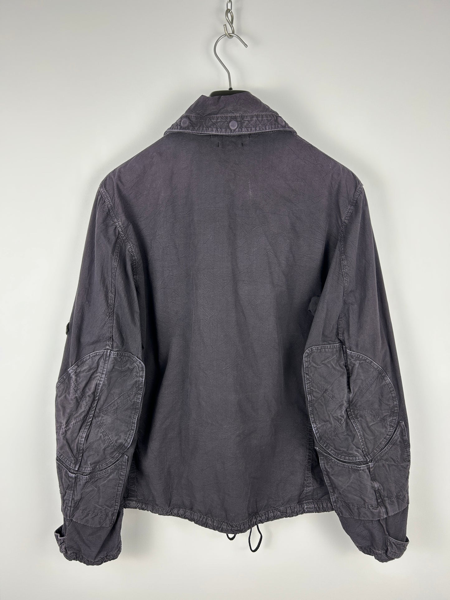 Giacca blu navy vintage Paul Harvey Stone Island con toppa sui gomiti - Taglia M
